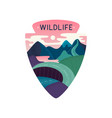 wildlife design with mountains vector image vector image