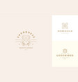 line logos emblems design templates set vector image vector image