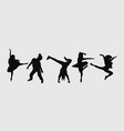 a set of men and women street dance hip hop dancer vector image vector image