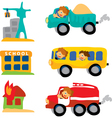 assorted car set vector image
