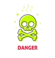 chemical hazard caution sign waste danger safety vector image