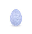 easter egg 3d icon blue color egg isolated white vector image vector image