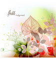 fall seasonal background autumn leaves vector image vector image