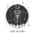 witchcraft card with astrology scorpio zodiac sign vector image vector image
