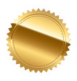 golden seal isolated on white background vector image
