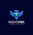 logo night owl gradient colorful style vector image vector image