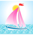 yacht on sea vector image