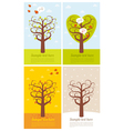 4 banners with seasons vector image
