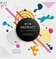 abstract of colorful geometric memphis pattern vector image