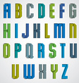 geometric alphabet bold and condensed font vector image