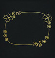 gold effect floral border vector image