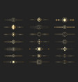 modern golden divider lines set vector image vector image
