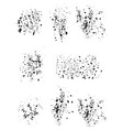 set of abstract paint spray vector image vector image