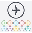 airplane sign plane symbol travel icon vector image