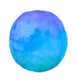 blue round watercolor blob vector image