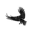 eagle flying silhouette vector image