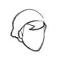 head guy cartoon young people profile vector image vector image