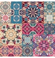seamless floral patchwork pattern vector image