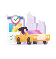 vehicle car city gps position map pin pointer vector image