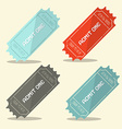 admit one retro ticket set vector image vector image