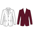 long sleeve mans buttoned jacket vector image