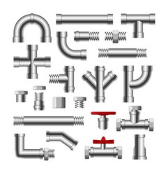 Pipe plumbing pipeline or piped tubing Royalty Free Vector