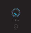 nest soft luxury linen bedding emblem vector image vector image