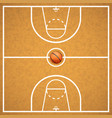 basketball court with a ball vector image