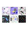 collection seamless patterns with leaves vector image vector image
