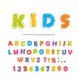 font pencil crayon for kids handwritten vector image
