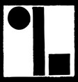abstract black and white of geometric vector image