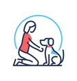 pet care - line design single isolated icon vector image
