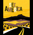 retro travel poster design southwest usa vector image