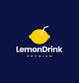 lemon drink logo icon vector image vector image