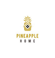 pineapple home logo vector image
