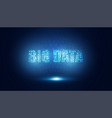 abstract big data futuristic network technology vector image vector image