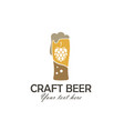 label beer glass vector image