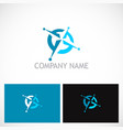 north star navigation technology logo vector image