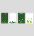 st patricks day greeting card set vector image vector image