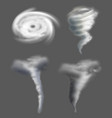 tornado realistic nature whirpool twisted weather vector image vector image