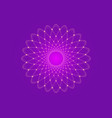 bright purple lotus flower life sacred geometry vector image vector image