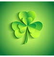 holiday patricks day card green with leaf clover vector image vector image