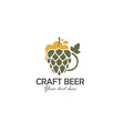 label beer glass vector image