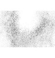black grainy texture isolated on white vector image