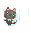 cat with bubble for text vector image vector image