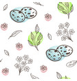 easter seamless pattern with eggs vector image vector image