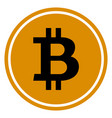 flat bitcoins icon vector image