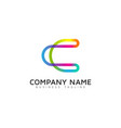 c ring letter with swoosh logo icon design vector image