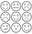 icons of smiley faces vector image
