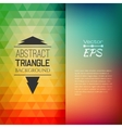 retro mosaic pattern of geometric triangle shapes vector image